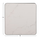 ΕΠΙΦΑΝΕΙΑ ΤΡΑΠΕΖΙΟΥ SINTERED STONE ΤΕΤΡΑΓΩΝΗ HM6654.02 ΠΛΑΙΣΙΟ ALU ΜΑΥΡΟ 70x70εκ.