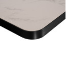 ΕΠΙΦΑΝΕΙΑ ΤΡΑΠΕΖΙΟΥ SINTERED STONE ΤΕΤΡΑΓΩΝΗ HM6654.02 ΠΛΑΙΣΙΟ ALU ΜΑΥΡΟ 70x70εκ.