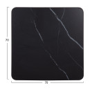 ΕΠΙΦΑΝΕΙΑ ΤΡΑΠΕΖΙΟΥ SINTERED STONE ΤΕΤΡΑΓΩΝΗ HM6654.03 ΠΛΑΙΣΙΟ ALU ΜΑΥΡΟ 70x70εκ.