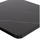 ΕΠΙΦΑΝΕΙΑ ΤΡΑΠΕΖΙΟΥ SINTERED STONE ΤΕΤΡΑΓΩΝΗ HM6654.03 ΠΛΑΙΣΙΟ ALU ΜΑΥΡΟ 70x70εκ.