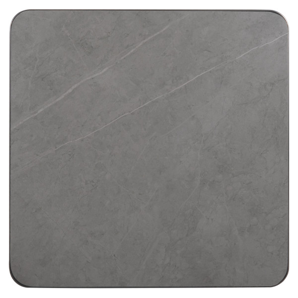 ΕΠΙΦΑΝΕΙΑ ΤΡΑΠΕΖΙΟΥ SINTERED STONE ΤΕΤΡΑΓΩΝΗ HM6654.05 ΠΛΑΙΣΙΟ ALU ΓΚΡΙ 70x70εκ.