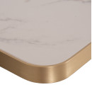 ΕΠΙΦΑΝΕΙΑ ΤΡΑΠΕΖΙΟΥ SINTERED STONE ΤΕΤΡΑΓΩΝΗ HM6654.12 ΠΛΑΙΣΙΟ ALU ΧΡΥΣΟ 70x70εκ.
