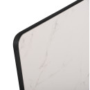 ΕΠΙΦΑΝΕΙΑ ΤΡΑΠΕΖΙΟΥ SINTERED STONE ΤΕΤΡΑΓΩΝΗ HM6655.02 ΠΛΑΙΣΙΟ ALU ΜΑΥΡΟ 80x80εκ.