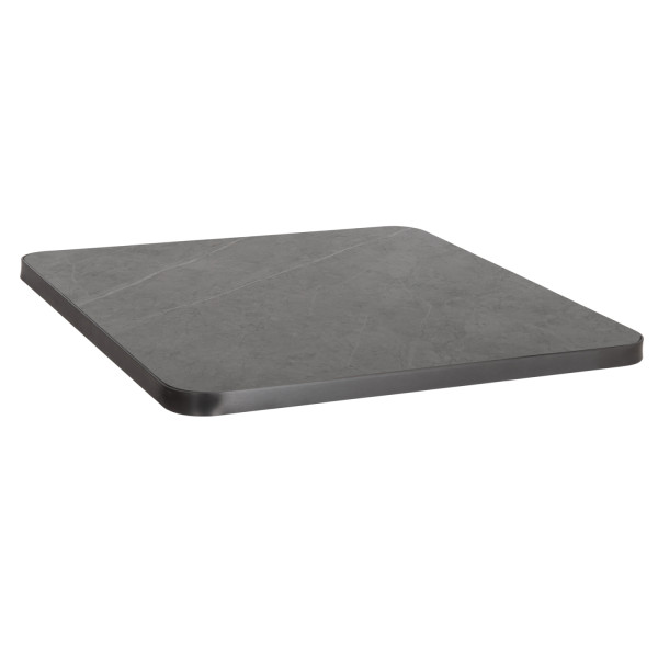 ΕΠΙΦΑΝΕΙΑ ΤΡΑΠΕΖΙΟΥ SINTERED STONE ΤΕΤΡΑΓΩΝΗ HM6655.05 ΠΛΑΙΣΙΟ ALU ΓΚΡΙ 80x80εκ.