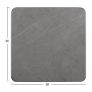ΕΠΙΦΑΝΕΙΑ ΤΡΑΠΕΖΙΟΥ SINTERED STONE ΤΕΤΡΑΓΩΝΗ HM6655.05 ΠΛΑΙΣΙΟ ALU ΓΚΡΙ 80x80εκ.