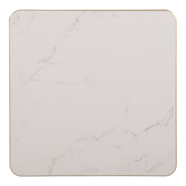 ΕΠΙΦΑΝΕΙΑ ΤΡΑΠΕΖΙΟΥ SINTERED STONE ΤΕΤΡΑΓΩΝΗ HM6655.12 ΠΛΑΙΣΙΟ ALU ΧΡΥΣΟ 80x80εκ.