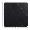 ΕΠΙΦΑΝΕΙΑ ΤΡΑΠΕΖΙΟΥ SINTERED STONE ΤΕΤΡΑΓΩΝΗ HM6655.13 ΠΛΑΙΣΙΟ ALU ΧΡΥΣΟ 80x80εκ.