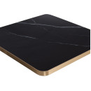 ΕΠΙΦΑΝΕΙΑ ΤΡΑΠΕΖΙΟΥ SINTERED STONE ΤΕΤΡΑΓΩΝΗ HM6655.13 ΠΛΑΙΣΙΟ ALU ΧΡΥΣΟ 80x80εκ.