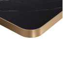ΕΠΙΦΑΝΕΙΑ ΤΡΑΠΕΖΙΟΥ SINTERED STONE ΤΕΤΡΑΓΩΝΗ HM6655.13 ΠΛΑΙΣΙΟ ALU ΧΡΥΣΟ 80x80εκ.