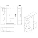 ΕΠΙΠΛΟ ΕΙΣΟΔΟΥ ΜΕ ΡΑΦΙΑ & ΚΑΘΡΕΠΤΗ ILIANA HM2265 ΛΕΥΚΟ-SONAMA 125,5x37,5x166,5Y εκ.