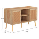 ΕΠΙΠΛΟ TV ΜΕΛΑΜΙΝΗΣ COLM ΜΕ ΠΟΡΤΕΣ RATTAN HM9223.11 ΣΕ ΧΡΩΜΑ ΦΥΣΙΚΟ 120x39x57Υεκ.