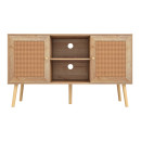 ΕΠΙΠΛΟ TV ΜΕΛΑΜΙΝΗΣ COLM ΜΕ ΠΟΡΤΕΣ RATTAN HM9223.11 ΣΕ ΧΡΩΜΑ ΦΥΣΙΚΟ 120x39x57Υεκ.