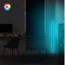 ΦΩΤΙΣΤΙΚΟ ΔΑΠΕΔΟΥ ΜΑΥΡΟ ΜΕ RGB LED & ΑΣΥΡΜΑΤΟ ΧΕΙΡΙΣΤΗΡΙΟ HM7309 30x30x120 εκ.