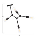 ΦΩΤΙΣΤΙΚΟ ΟΡΟΦΗΣ 4-ΦΩΤΟ LIGHTY HM7405.11 ΜΕΤΑΛΛΟ ΣΕ ΜΑΥΡΟ 57x5x52Υεκ.