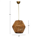 ΦΩΤΙΣΤΙΚΟ ΟΡΟΦΗΣ ΕΣΩΤΕΡΙΚΟΥ ΧΩΡΟΥ ΚΡΕΜΑΣΤΟ HM7362 ΑΠΟ ΜΕΤΑΛΛΟ ΚΑΙ BAMBOO ΚΑΡΥΔΙ 25x25x55Υ εκ.