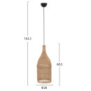 ΦΩΤΙΣΤΙΚΟ ΟΡΟΦΗΣ CARBOY HM7884 ΚΡΕΜΑΣΤΟ ΑΠΟ RATTAN ΣΕ ΦΥΣΙΚΟ ΧΡΩΜΑ Φ28x163,5Yεκ.