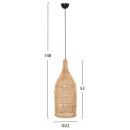 ΦΩΤΙΣΤΙΚΟ ΟΡΟΦΗΣ THEON HM7888 ΚΡΕΜΑΣΤΟ ΑΠΟ RATTAN ΣΕ ΦΥΣΙΚΟ ΧΡΩΜΑ Φ22x148Υ εκ.