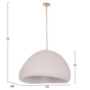 ΦΩΤΙΣΤΙΚΟ ΟΡΟΦΗΣ ΚΡΕΜΑΣΤΟ JAYLEN HM4703.02XL FIBER CEMENT ΛΕΥΚΟ 74x68x50-70Υεκ.