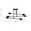 ΦΩΤΙΣΤΙΚΟ ΟΡΟΦΗΣ ΠΟΛΥΦΩΤΟ LIGHTY HM7427.11 ΜΕΤΑΛΛΟ ΣΕ ΜΑΥΡΟ 51x51x23Υεκ.