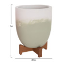 ΓΛΑΣΤΡΕΣ ΣΕΤ 2ΤΜΧ SEON HM4686.09 TERRACOTTA ΣΕ ΛΕΥΚΟ & ΠΡΑΣΙΝΟ--TEAK ΒΑΣΗ