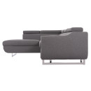 ΓΩΝΙΑΚΟΣ ΚΑΝΑΠΕΣ-ΚΡΕΒΑΤΙ ΜΕ ΑΠΟΘ.ΧΩΡΟ ENCORE HM3301.01L ΓΚΡΙ ΥΦΑΣΜΑ 285x205x90Υεκ.