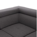 ΓΩΝΙΑΚΟΣ ΚΑΝΑΠΕΣ-ΚΡΕΒΑΤΙ ΜΕ ΑΠΟΘ.ΧΩΡΟ ENCORE HM3301.01R ΓΚΡΙ ΥΦΑΣΜΑ 285x205x90Υεκ.