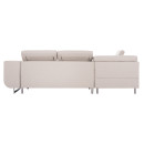 ΓΩΝΙΑΚΟΣ ΚΑΝΑΠΕΣ-ΚΡΕΒΑΤΙ ΜΕ ΑΠΟΘ.ΧΩΡΟ ENCORE HM3301.03L ΜΠΕΖ ΥΦΑΣΜΑ 285x205x90Υεκ.