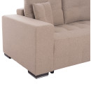 ΓΩΝΙΑΚΟΣ ΚΑΝΑΠΕΣ-ΚΡΕΒΑΤΙ ΜΕ ΑΠΟΘ.ΧΩΡΟ TRENDSTON HM3302.03R ΜΠΕΖ ΥΦΑΣΜΑ 298x177x95Υεκ