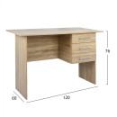 ΓΡΑΦΕΙΟ ΜΕΛΑΜΙΝΗΣ ENSLEY HM2029.02 ΜΕ 3 ΣΥΡΤΑΡΙΑ SONAMA 120X60X76 εκ.