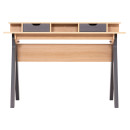 ΓΡΑΦΕΙΟ REXIN HM18290 ΜΕΛΑΜΙΝΗ ΣΕ SONAMA-ΓΚΡΙ 120x19-59x75-85,5ΥΥεκ.