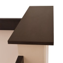 ΓΡΑΦΕΙΟ ΥΠΟΔΟΧΗΣ DALTON HM2068.01 ΜΕΛΑΜΙΝΗ ΣΕ WENGE-ΜΠΕΖ 240x80x106Υεκ.