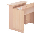 ΓΡΑΦΕΙΟ ΥΠΟΔΟΧΗΣ DALTON HM2068.02 ΜΕΛΑΜΙΝΗ ΣΕ SONAMA-ΜΠΕΖ 240x80x106Υεκ.