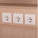 ΓΡΑΦΕΙΟ ΥΠΟΔΟΧΗΣ DALTON HM2068.02 ΜΕΛΑΜΙΝΗ ΣΕ SONAMA-ΜΠΕΖ 240x80x106Υεκ.