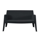 ΚΑΝΑΠΕΣ 2-ΘΕΣΙΟΣ ΠΟΛΥΠΡΟΠΥΛΕΝΙΟΥ SLEEK HM6366.02 ΧΡΩΜΑ ΜΑΥΡΟ 133x68x73Υεκ.