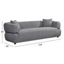 ΚΑΝΑΠΕΣ 3-ΘΕΣΙΟΣ ARCTIS HM3327.01 ΓΚΡΙ ΥΦΑΣΜΑ 229x88x88Υεκ.
