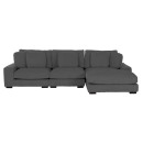 ΚΑΝΑΠΕΣ ΔΕΞΙΑ ΓΩΝΙΑ CRANFIELD HM3287.01R ΓΚΡΙ ΡΙΓΕ ΥΦΑΣΜΑ 315x167(γωνία)x67Υεκ.