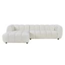 ΚΑΝΑΠΕΣ ΓΩΝΙΑ (ΑΡΙΣΤΕΡΗ) LYKKE HM3326.02L ΕΚΡΟΥ ΥΦΑΣΜΑ 280x89-165(η γωνία)x70Υεκ