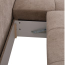 ΚΑΝΑΠΕΣ ΚΡΕΒΑΤΙ ΔΕΞΙΑ ΓΩΝΙΑ COMFYRA HM3336.03R ΜΠΕΖ ΥΦΑΣΜΑ 270x181x75Υεκ