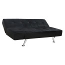 ΚΑΝΑΠΕΣ ΚΡΕΒΑΤΙ HM3001.02 THOM ΜΕ ΑΝΑΔΙΠΛΟΥΜΕΝΑ ΜΠΡΑΤΣΑ ΜΑΥΡΟ PU 189x93x82 εκ.