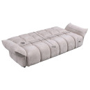 ΚΑΝΑΠΕΣ ΚΡΕΒΑΤΙ MELU HM3314.02 ΜΠΕΖ ΥΦΑΣΜΑ--ΚΑΘΙΣΜΑ POCKET SPRINGS 240-250x90x85Υεκ.