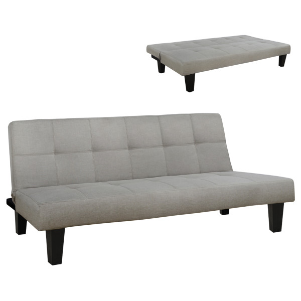 ΚΑΝΑΠΕΣ ΚΡΕΒΑΤΙ ODESSA HM3000.01 ΥΦΑΣΜΑ ΜΠΕΖ 179x80x79 εκ.