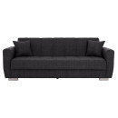 ΚΑΝΑΠΕΣ ΚΡΕΒΑΤΙ POLYA ΤΡΙΘΕΣΙΟΣ HM3240.03 ΓΚΡΙ 215x85x76Υ εκ.