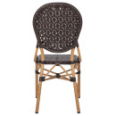 ΚΑΡΕΚΛΑ ΑΛΟΥΜΙΝΙΟΥ BAMBOO LOOK ΜΕ ΚΑΦΕ PE RATTAN HM5925.01 47x58x95Yεκ.