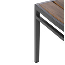 ΚΑΡΕΚΛΑ ΑΛΟΥΜΙΝΙΟΥ SAGA HM6063.02 ΣΚΟΥΡΟ ΓΚΡΙ ΜΕ POLYWOOD 46x52x86Υεκ.