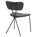 ΚΑΡΕΚΛΑ DORY HM9855.04 ΜΕΤΑΛΛΙΚΟΣ ΣΚΕΛΕΤΟΣ ΜΑΥΡΟΣ-ΣΚΟΥΡΟ ΓΚΡΙ ΥΦΑΣΜΑ 48,5x61x76Υεκ. 4τμχ