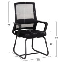 ΚΑΡΕΚΛΑ ΕΠΙΣΚΕΠΤΗ CASTER HM1228.01 PP--MESH--ΜΕΤΑΛΛΟ ΜΑΥΡΟ 46x52x94Υεκ 2τμχ