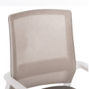 ΚΑΡΕΚΛΑ ΕΠΙΣΚΕΠΤΗ CASTER HM1228.02 ΛΕΥΚΟ ΜΕΤΑΛΛΟ/PP--ΑΝΟΙΧΤΟ ΓΚΡΙ MESH 58x56x93Υεκ 2τμχ