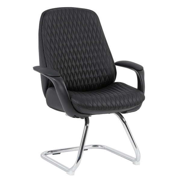 ΚΑΡΕΚΛΑ ΕΠΙΣΚΕΠΤΗ VELUM-s HM1235.01 ΜΑΥΡO PU--ΒΑΣΗ ΧΡΩΜΙΟΥ 71x60x100Υεκ.