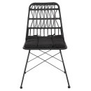 ΚΑΡΕΚΛΑ ΕΞ.ΧΩΡΟΥ ALLEGRA HM5453.12 ΜΕΤΑΛΛΟ-ΜΑΞΙΛΑΡΙ-WICKER ΜΑΥΡΟ 52x52x83,5Yεκ.
