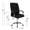 ΚΑΡΕΚΛΑ ΓΡΑΦΕΙΟΥ ANGEE HM1106.01 PU ΣΕ ΧΡΩΜΑ ΜΑΥΡΟ 58,5x70x120Υεκ